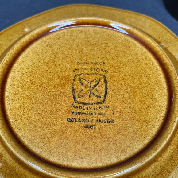 Sears Dining Vintage Sears Ironstone China Octagon Amber 4567
